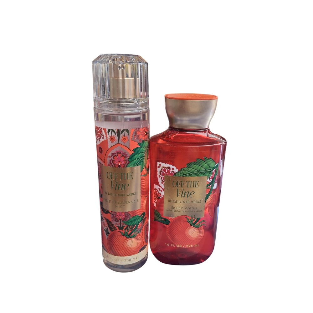 2pcs‎ Bath & Body Works Womens off the Vine Bath Wash and Body Mist Tomato Girl